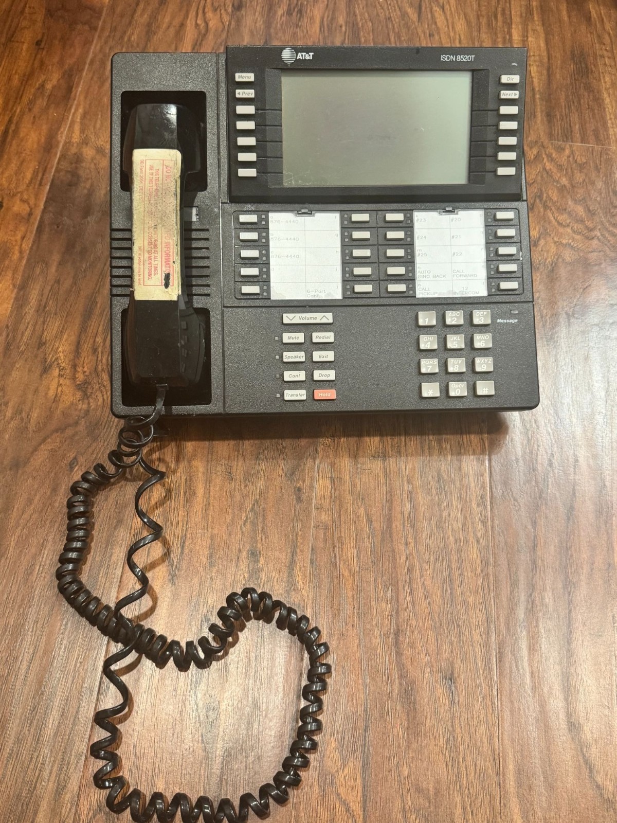 AT&T Lucent Avaya ISDN 8520T Business Office Phone Display Screen Cord UNTESTED