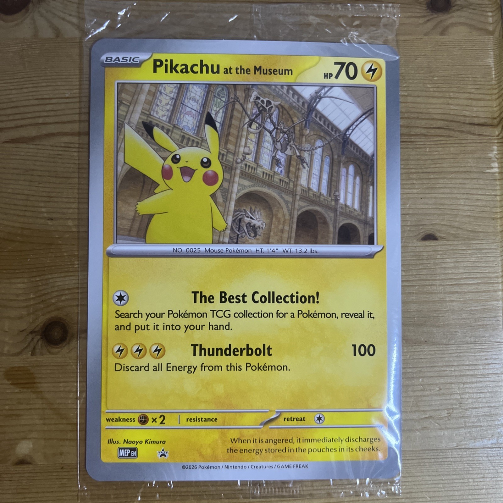 Pokémon TCG Pikachu at the Natural History Museum Sealed Jumbo Promo SVP English