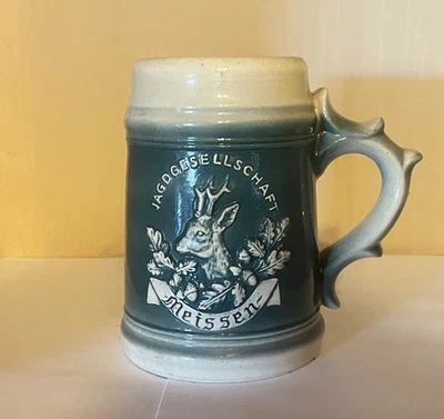 Bierkrug Jagdgesellschaft Meissen - Bild 1 von 2