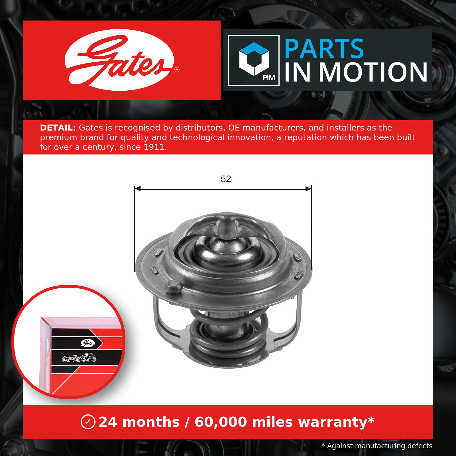 Coolant Thermostat fits SUZUKI SX4 1.5 06 to 15 M15A Gates 1767063J00 1767065D00 - Image 10