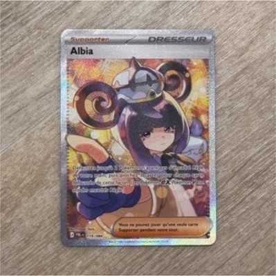 Pokémon JCC Albia 115/114 Dresseur-Supporter Full Art Holo FR - Photo 1/2