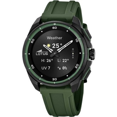 Reloj híbrido Lotus Connected Full D 20002/7 caja negra correa verde militar hom