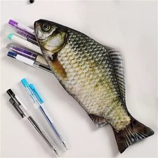 Realistic Shape Fish Pencil Bag Funny Zip Pouch for School -Ideal Gift Choice