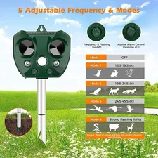 Solar Ultrasonic Pest Animal Repeller Bird Rat Possum Repellent