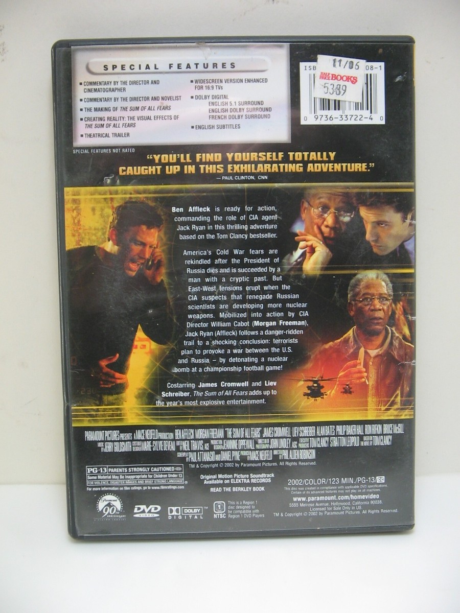Special Collectors Edition The Sum of All Fears Paramount 90th Anv