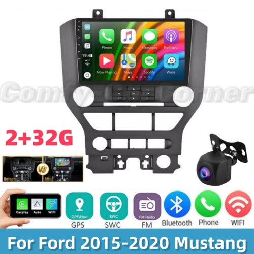 32G For Ford Mustang 15-20 9'' Android 13 Carplay Car Stereo Radio GPS +Rear Cam