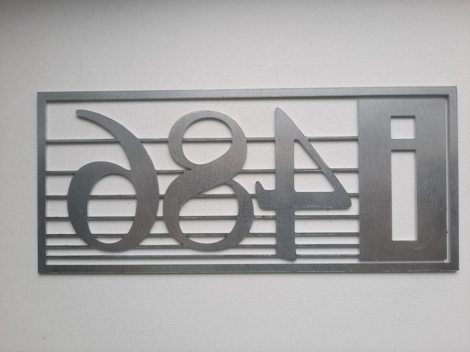 Intel 486 i486 big steel laser cut logo 200mm x 86mm x 1,4mm - Image 3 of 4