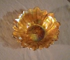 Vintage Iridescent Marigold Carnival Glass Indiana Lily Pons Sunflower  Bowl