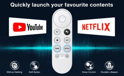 Only the remote control of Chromecast with Google TV (4K) - Snow