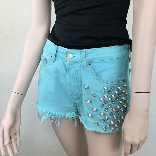 501 Candy Studded Cutoff Denim Shorts 