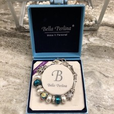 BELLA PERLINA Flip Flop Charm Bracelet, Blue,...