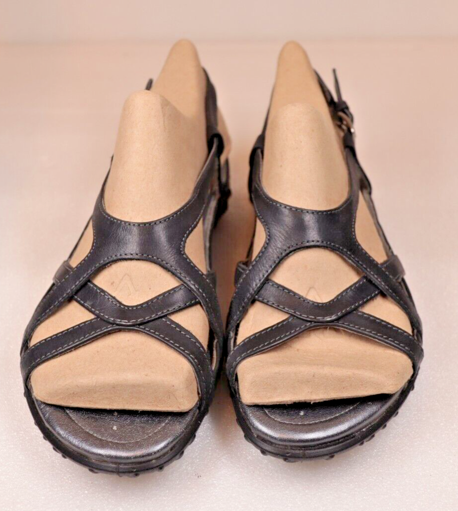 ECCO Leather Sporty Casual Brown Strappy Sandals Size 11 US  display picture 1