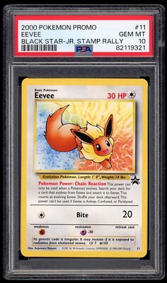 2000 PSA 10 Gem Mint Eevee Non-Holo Black Star Promo 11 Pokemon