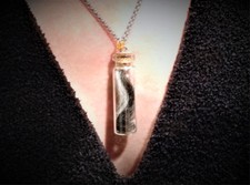 PET MEMORIAL NECKLACE Dog or Cat Lock of Fur- Bereavement, Remembrance