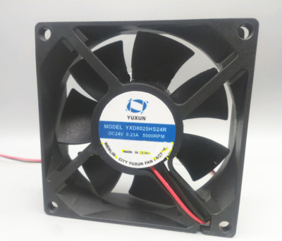 YUXUN YXD8025HS24R 5000RPM 24V 0.23A 8CM 8025 80*80*25MM 2-wire