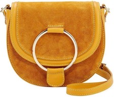 Neiman Marcus Horseshoe Ring Leather Suede Crossbody Bag - Never Used