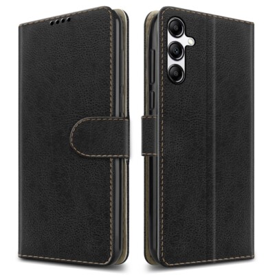 Für Samsung Galaxy A14 5G Hülle Slim Leder Wallet Flip Cover + Displayschutz