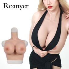 Roanyer Silicone H Cup Realistic Breast Form Fake Boobs Costume for Crossdresser