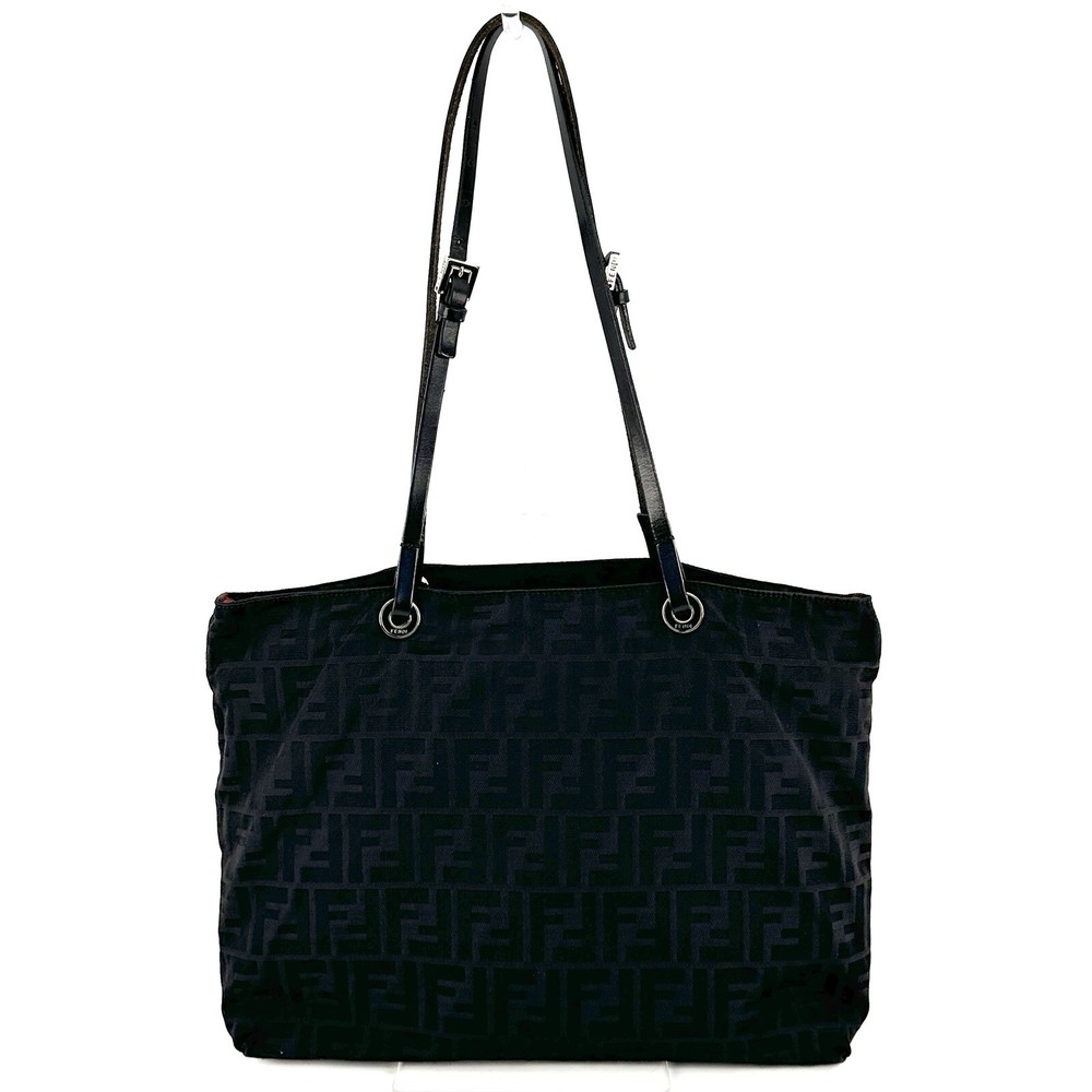 FENDI Zucca black nylon tote bag authentic from Japan