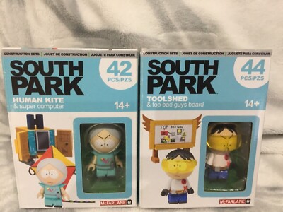 South Park Construction Toolshed Top Bad Guy & Human Kite Super Computer New