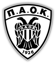 PAOK FC Greece Soccer Football Car Bumper Sticker Decal 4'' x 5''