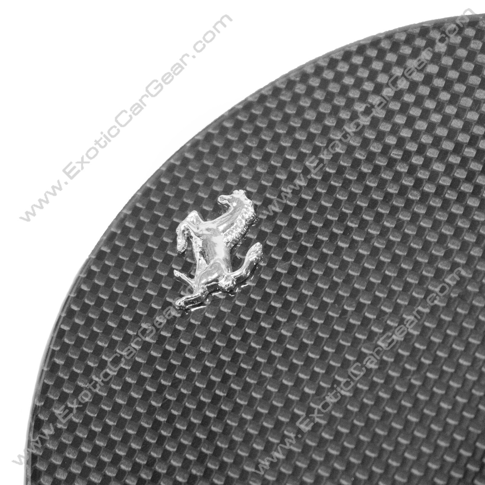 Ferrari 812 Carbon Fiber Fuel Door With Chrome Cavallino