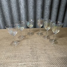 Six Coloured Sherry And Port Glasses Fine Boxed