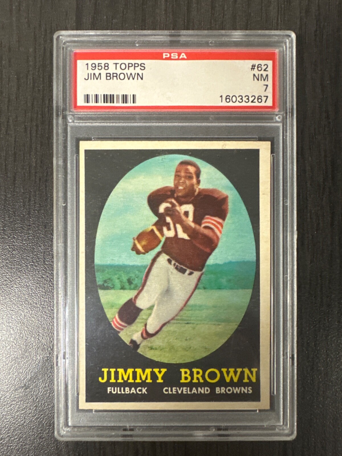 1958 Topps - #62 Jim Brown (RC) PSA 7