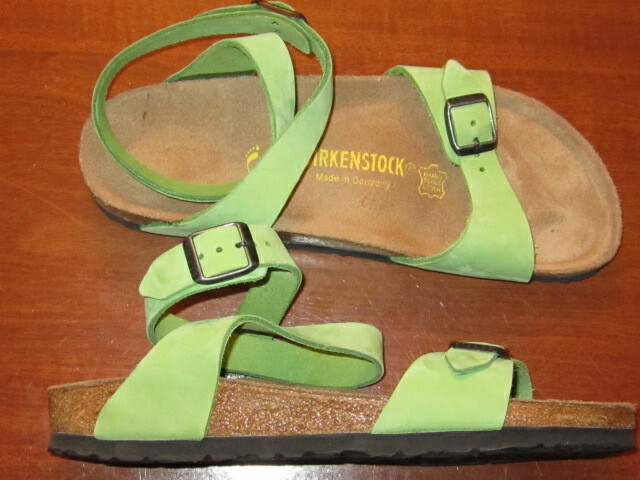 lime green birkenstocks