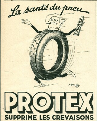 Reklame alter Protex Reifen 1926 aus Zeitschrift