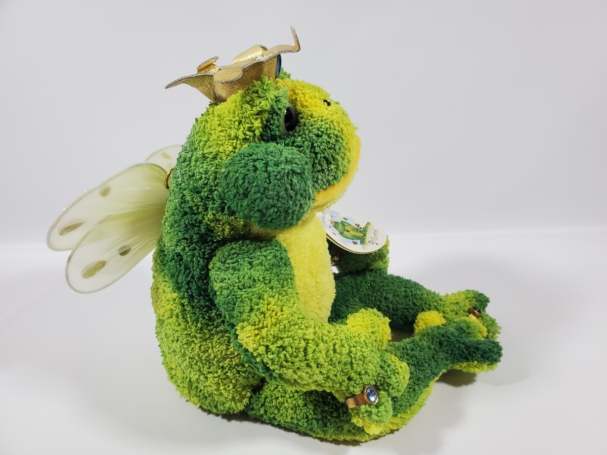 【Rare】激レア 新品タグ付き ベリーパピィ ぬいぐるみstuffed toy Aurora SOFT CROWNED FILBERT PRINCE FROG W/ JEWELRY 14