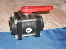 BEE VALVE 1/2" BOLTED POLYPROPYLENE FULL PORT BALL VALVE