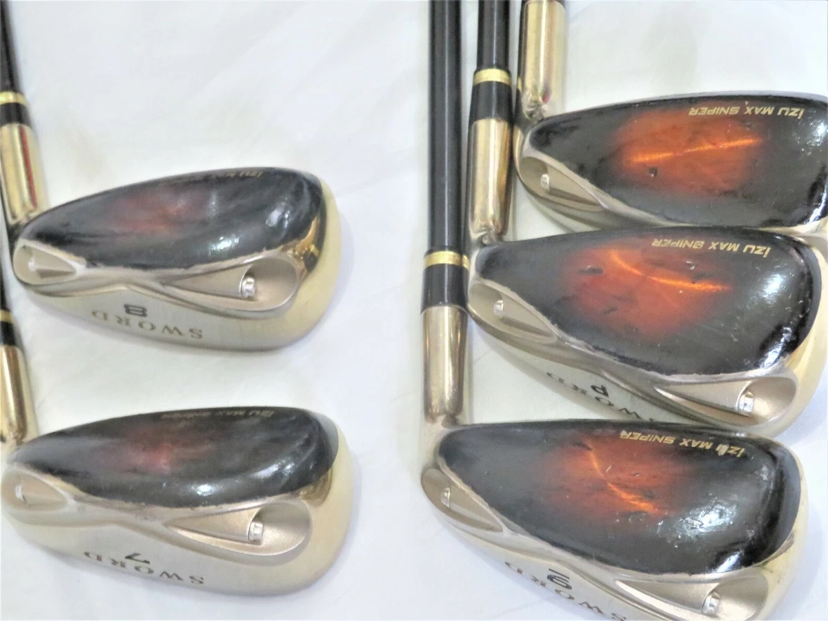 SWORD KATANA izu max ゴルフ セット Utility Hybrid IRONS Katana Sword IZU MAX SNIPER 9pc R-Flex