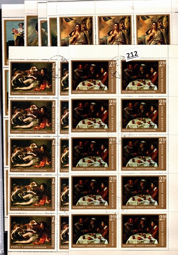 OO 20 SETS HUNGARY - CTO - ART - PAINTING - FULL FOLDED SHEETS