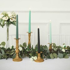 12 Green Premium 10" Taper Candles Unscented Dinner Party Wedding Decorations