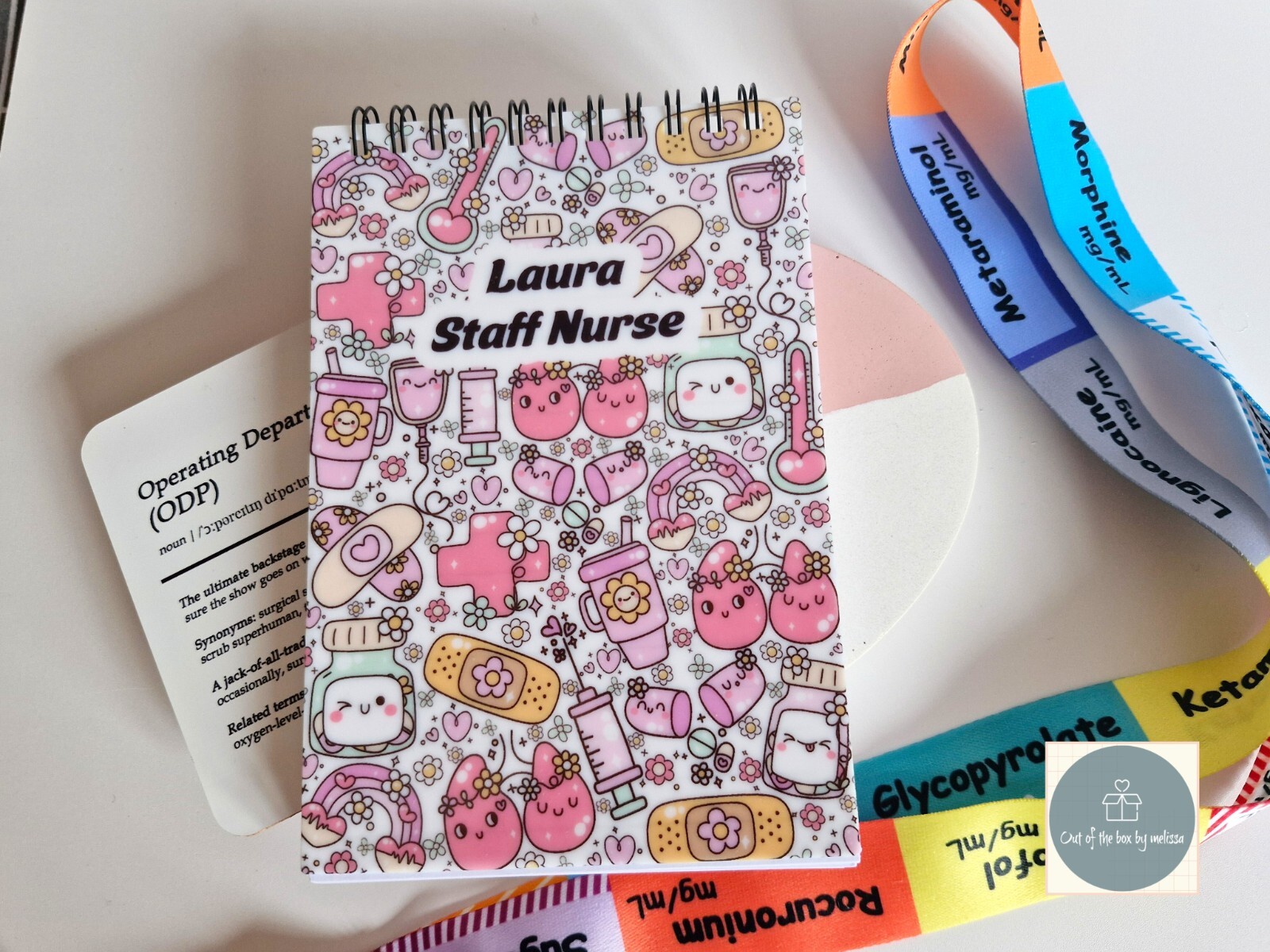 Personalisiertes A6 Notizbuch, Kawaii medizinisches Thema, Krankenschwester, ODP, Physio und mehr