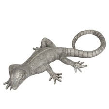 Eidechse silber 33cm,Gecko,Salamander,Tierfigur,Gartendeko,NEU !!!