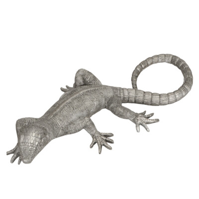 Eidechse silber 33cm,Gecko,Salamander,Tierfigur,Gartendeko,NEU !!!