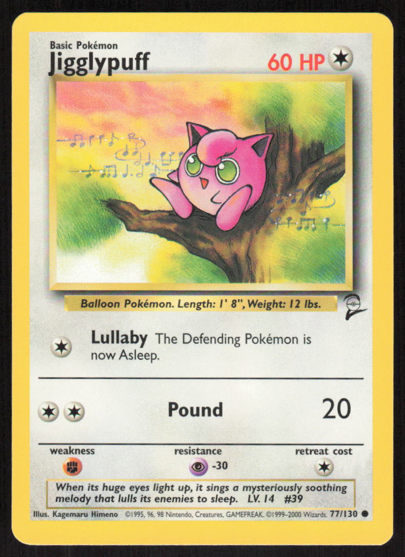 Pokemon TCG Base Set 2 #77/130 Jigglypuff NM