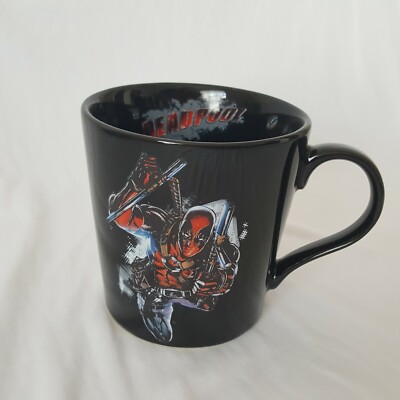 DEADPOOL Marvel Mug Ceramic Coffee Tea Cup Comics Black Collectible Ceramic ....