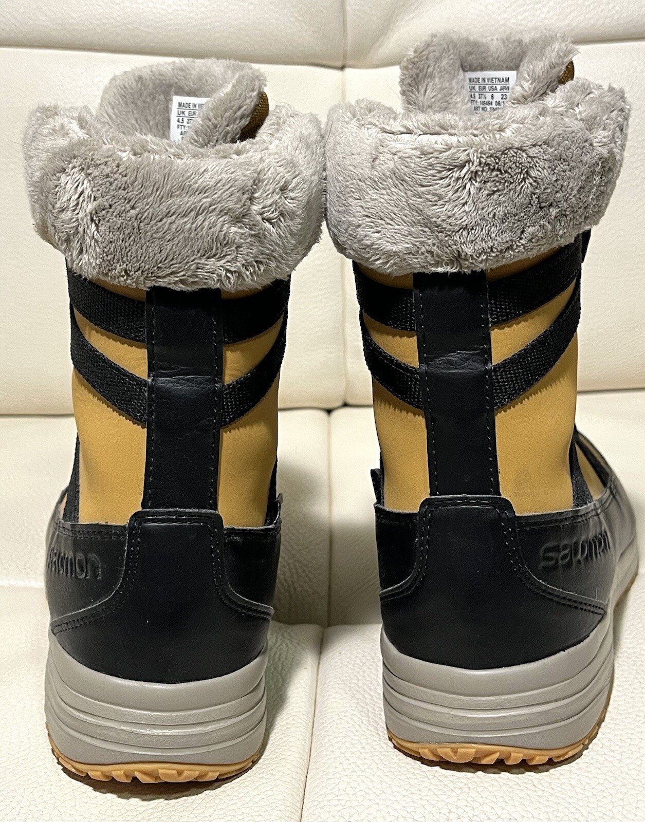 Stivali invernali Salomon Heika 200 g Thinsulate LTR CS WP taglia 6 impermeabili marrone neve