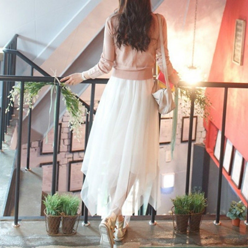 Ameri I LINE TULLE VEST SET DRESS I LINE TULLE VEST SET DRESS