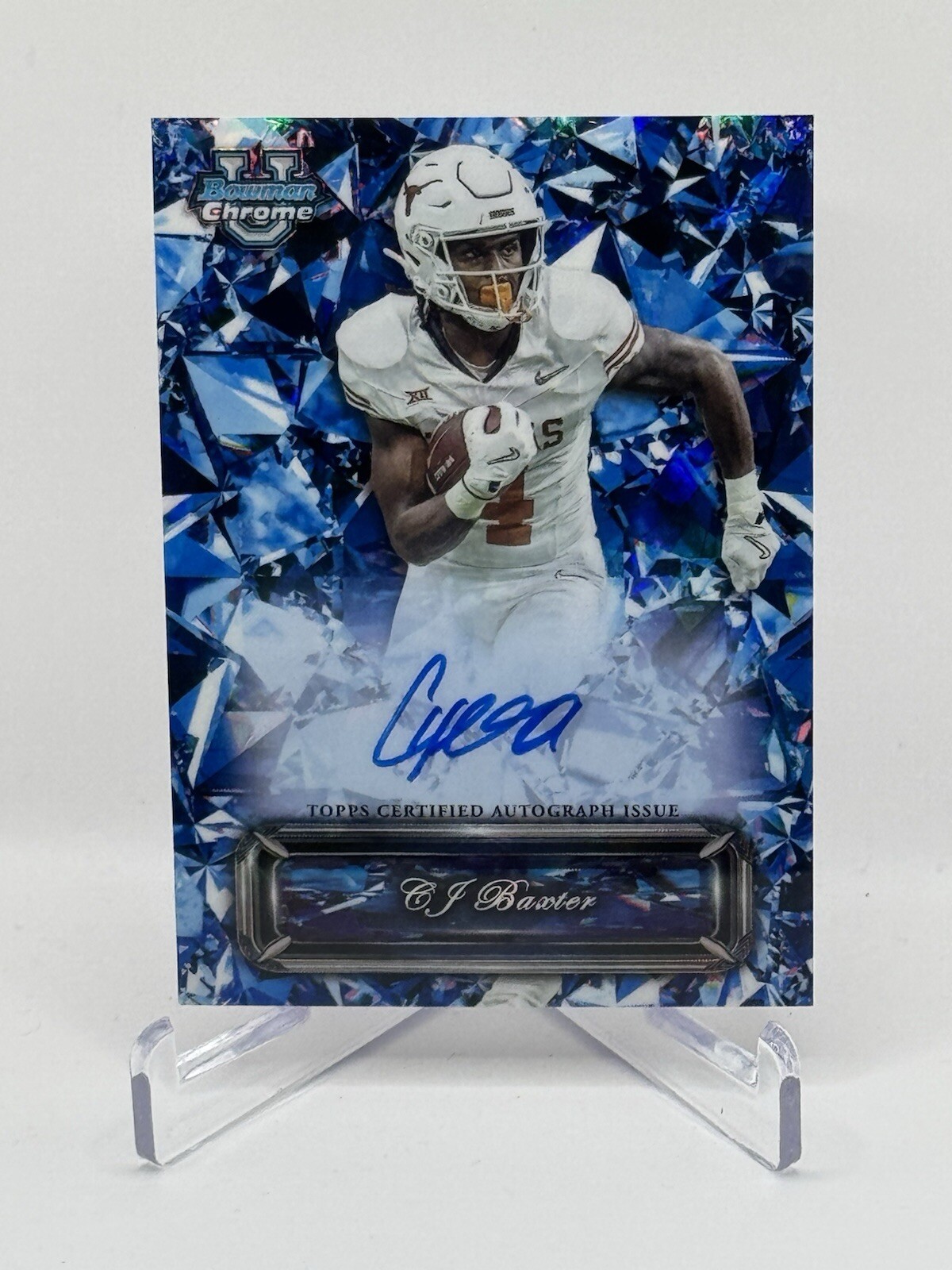 2024 Bowman University Chrome Sapphire Edition Selections CJ Baxter #SS-CJ Auto