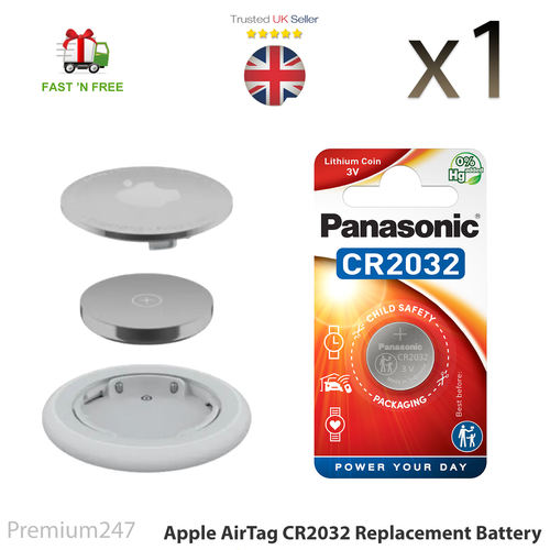 AirTag Replacement Battery Panasonic CR2032 3V Lithium Battery DL/BR