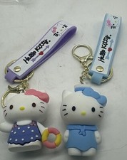 Sanrio Hello Kitty Teacups Cute Pvc Keychain Backpacks Pendants Set Of 2