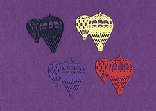 HOT AIR BALLOONS 2 die cuts scrapbook cards