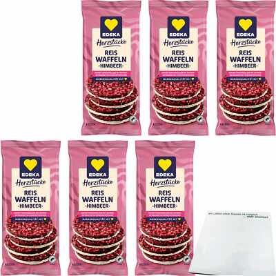 Edeka Reiswaffeln Himbeer mit Zartbitterschokolade 6x64g Packung usy Block