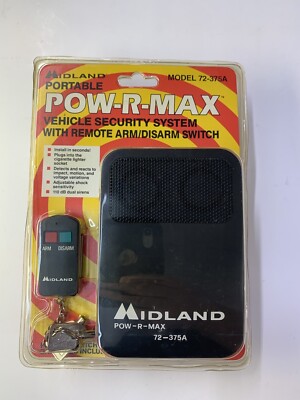 Vintage 1992  Midland Portable Vehicle Security System Model 72-375A POW-R-MAX