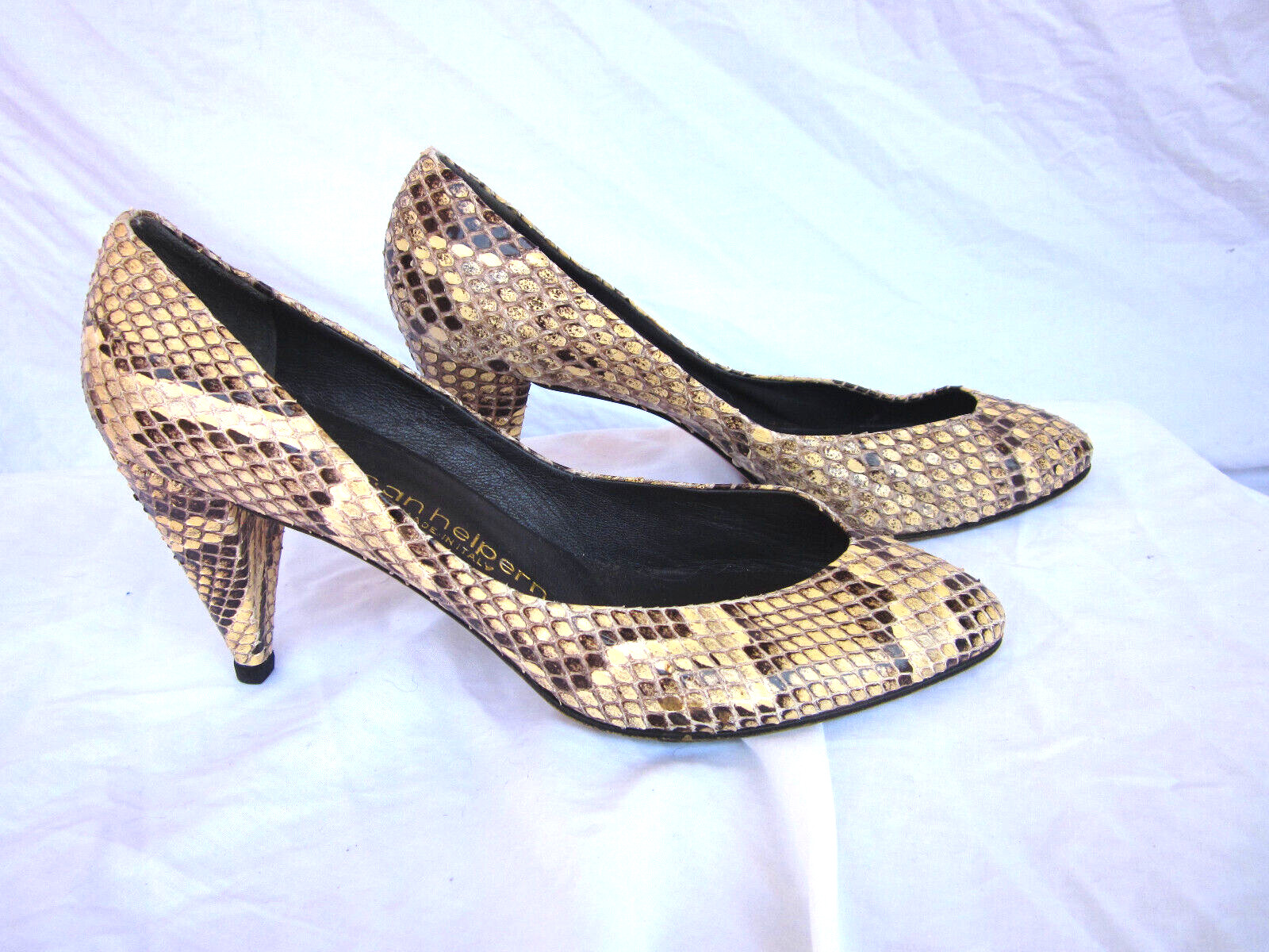 Joan & David python print pumps heels Toe Cleavag… - image 6