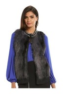 Jennifer Lopez Faux Fur Sweater Vest Chain Collar Size: Small Brand New W/tags